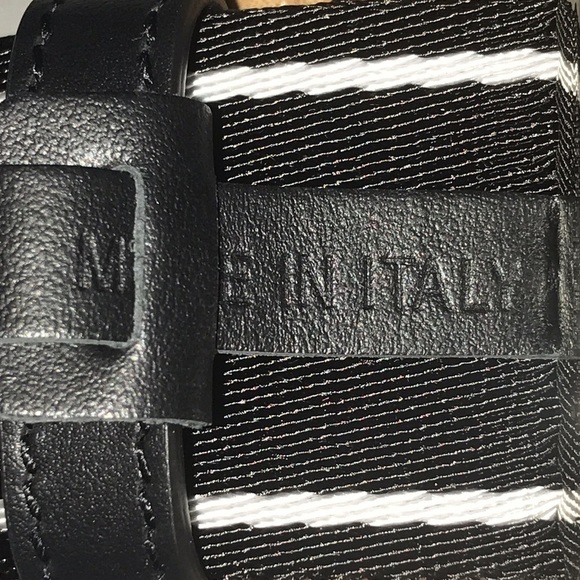 Moschino Logo Box Frame Buckle Webbing Belt Logo Tape Mens New - Picture 7 of 10